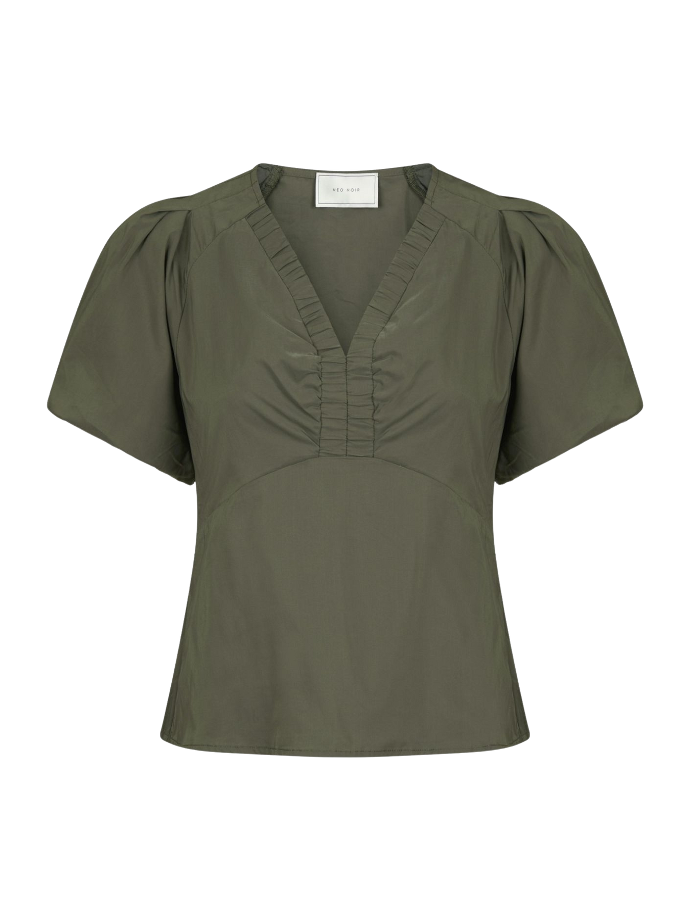 Irina Poplin Blouse - Army