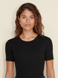 Fitted Rib Tee - Black