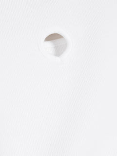 Fitted Rib Tee - White