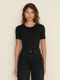 Fitted Rib Tee - Black