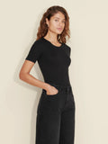 Fitted Rib Tee - Black