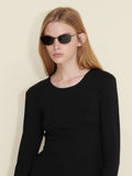 Fitted Rib Longsleeve - Black