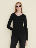 Fitted Rib Longsleeve - Black