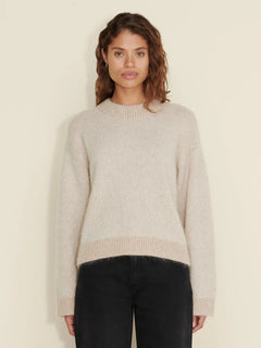 Tine Knit Crew Neck - Sand Mix