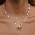 Serafina Glass Starfish Necklace - Yellow