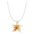 Serafina Glass Starfish Necklace - Yellow
