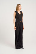 ElarahGZ Linen Hw Pants  - Black