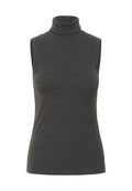 DagnaIW Melange Rollneck Top - Dark Grey Melange
