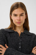 GZalpha Polo Pullover - Charcoal Melange