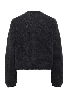 JetraIW Cardigan - Dark Grey Melange