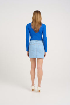 VellaGZ Short Skirt - Light Blue Washed