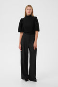 Gzrifa Button Balloon Top - Black