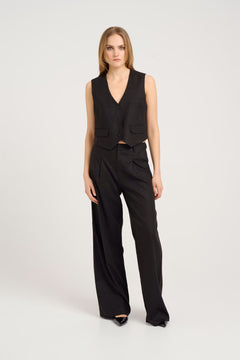 ElarahGZ Linen Hw Pants  - Black