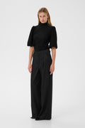 Gzrifa Button Balloon Top - Black