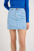 VellaGZ Short Skirt - Light Blue Washed