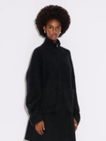Tine Fluffy Cardigan - Black