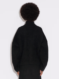 Tine Fluffy Cardigan - Black