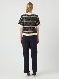 Yaslivia Ss Knit Cardigan - Black