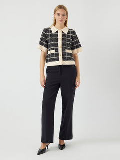 Yaslivia Ss Knit Cardigan - Black