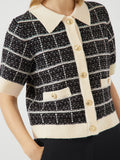 Yaslivia Ss Knit Cardigan - Black