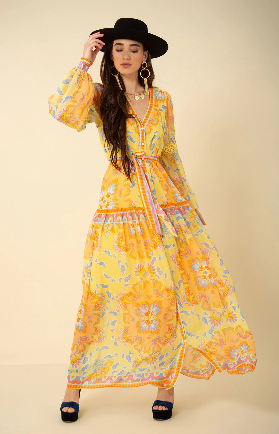 Sophie Long Dress - Yellow