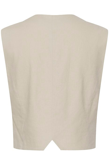 LizaGZ Linen Waistcoat - Ancient Scroll