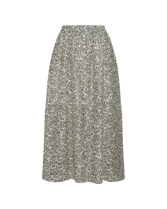 Seraphina HW Long Skirt AOP - Egret Flower