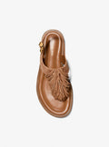 Indra Fringed Suede Sandal - Luggage