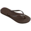 Hav. Slim Logo Metallic - Dark Brown