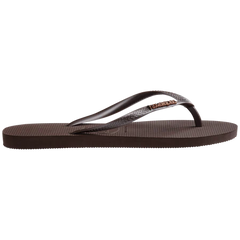 Hav. Slim Logo Metallic - Dark Brown