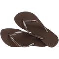 Hav. Slim Logo Metallic - Dark Brown