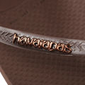 Hav. Slim Logo Metallic - Dark Brown