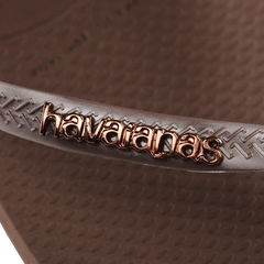 Hav. Slim Logo Metallic - Dark Brown