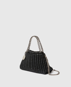 Falabella Popcorn Drawstring Crossbody Bag - Black