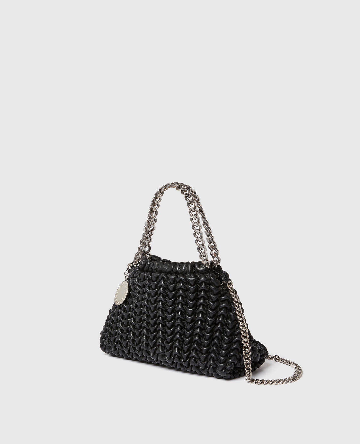 Falabella Popcorn Drawstring Crossbody Bag - Black