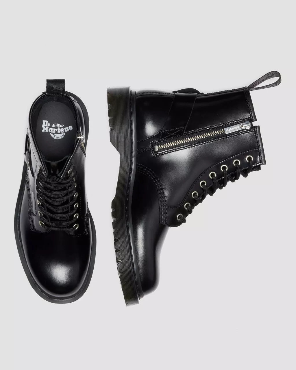 1460 Harness 8 Eye Boot - Black