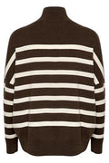 TenleyIW Turtleneck Pullover - Brown/White