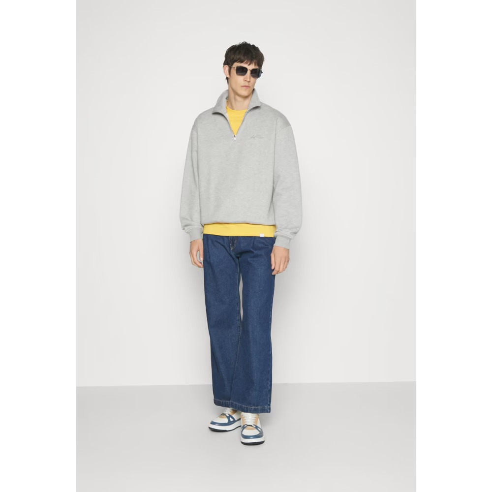 Crew Half-Zip Sweatshirt - Grey Mélange