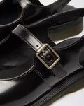Madaline Mary Jane Rub Off Leather Sling Back Shoes - Cherry Red Arcadia