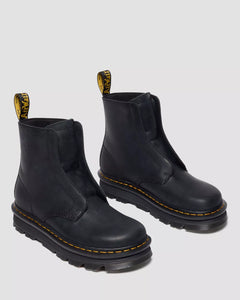Zebzag Lace Less Laceless Boot - Black Wyoming