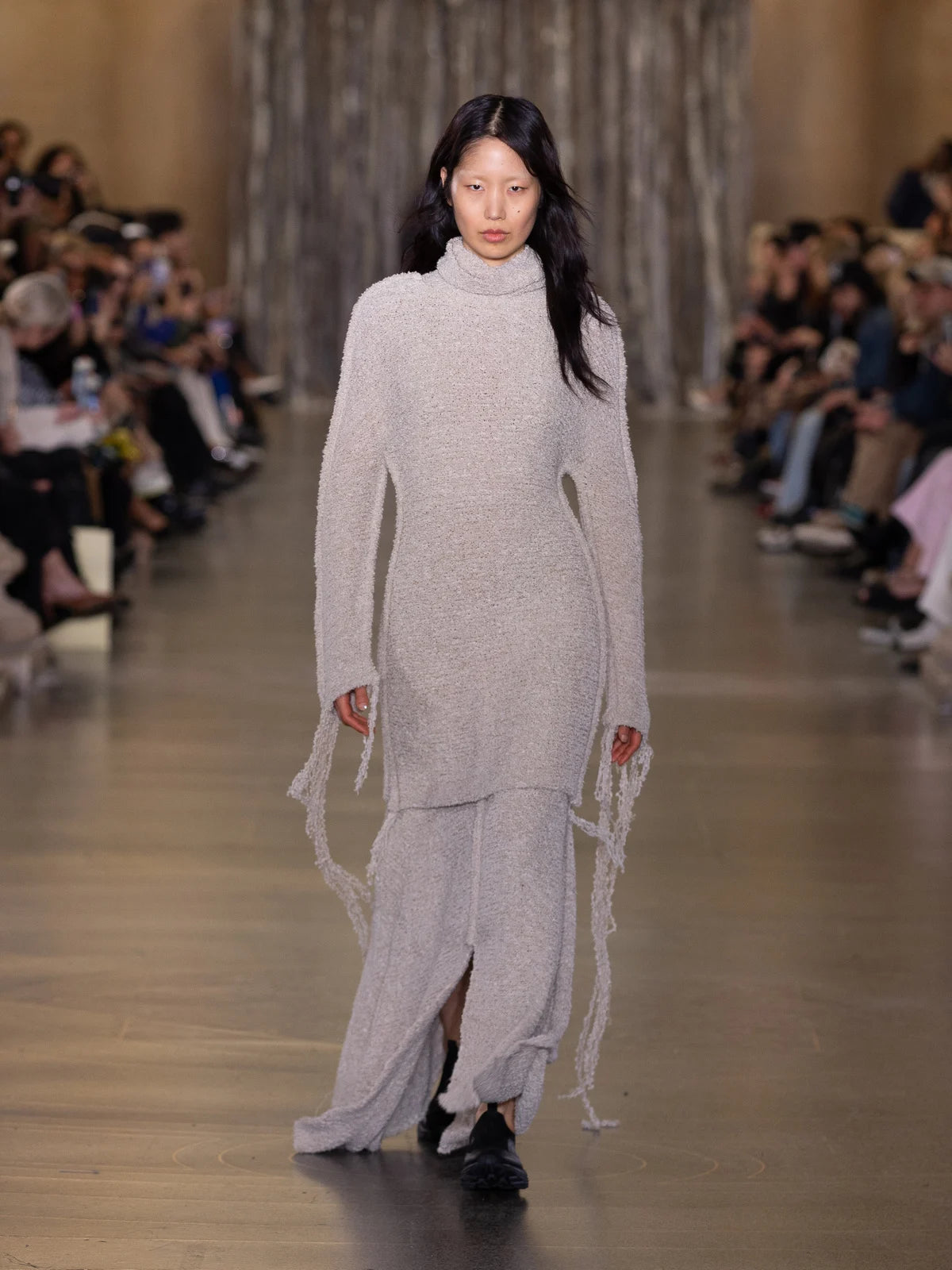 Holzweiler - Kjoler - Echo Knit Dress - Ecru Mix - Villoid Holzweiler - Kjoler - Echo Knit Dress - Ecru Mix - Villoid