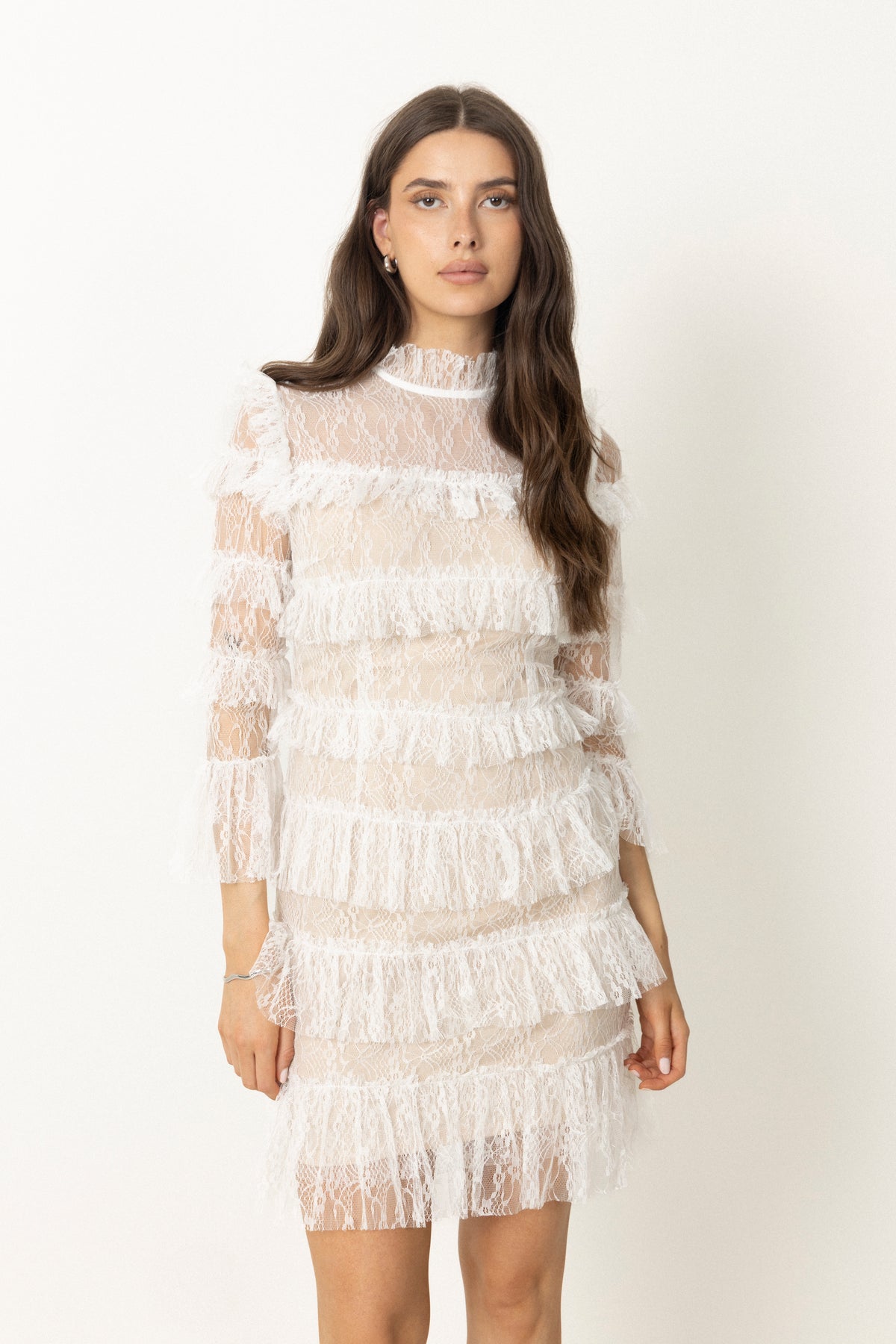 Carmine Mini Dress - Cloudy White