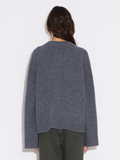 W. Wool Wide Cardigan - Blue