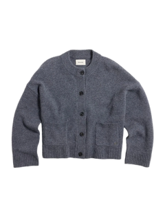 W. Wool Wide Cardigan - Blue