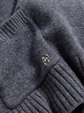 W. Wool Wide Cardigan - Blue