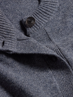W. Wool Wide Cardigan - Blue