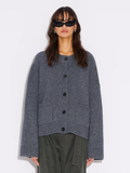 W. Wool Wide Cardigan - Blue