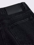 Denim Long Skirt - Black