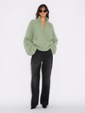 Tine Fluffy Cardigan - Green