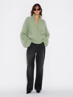 Tine Fluffy Cardigan - Green